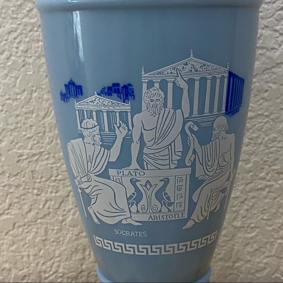 Vintage Jim Beam Grecian Philosophers Socrates Plato Aristotle Blue Decanter - Picture 10 of 13